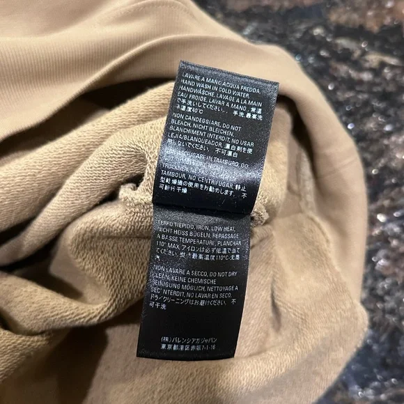 Balenciaga Khaki / Brown Mailbox Letter Logo Pullover Hoodie